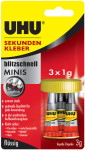 UHU Colle instantanée blitzschnell MINIS, 3 tubes de 1 g UHU Colle instantanée blitzschnell MINIS, 3 tubes de 1 g