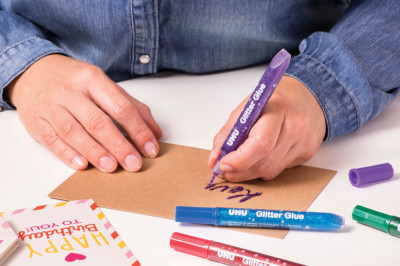 UHU colle scintillante Glitter Glue shiny, contenu:6 x 10 ml
