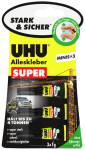 UHU colle instantanée SUPER Strong & SAFE MINIS, 3 tubes de UHU colle instantanée SUPER Strong & SAFE MINIS, 3 tubes de