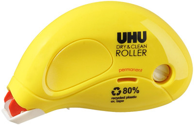 UHU Roller de colle Dry & Clean Roller, non permanent