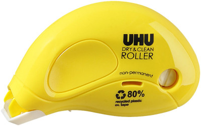 UHU Roller de colle Dry & Clean Roller, non permanent