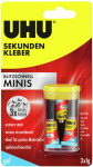 UHU Colle instantanée MINIS GEL, 3 tubes de 1 g