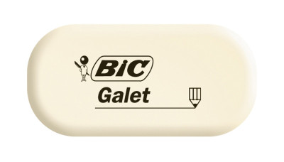 BIC Gomme en caoutchouc Galet, blanc, oval