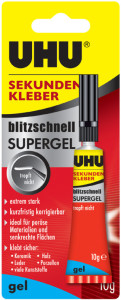 UHU Colle instantanée blitzschnelle SUPERGEL, 3 g,