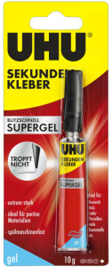 UHU Colle instantanée blitzschnelle SUPERGEL, 3 g,