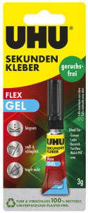 UHU colle instantanée SUPERFLEX GEL, tube de 3 g