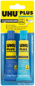 UHU Colle à 2 composants plus adhérence rapide, tube de 35 g