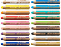 STABILO Crayons aux talents multiples woody 3 en 1, rond,