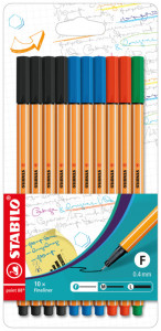 STABILO Feutre à pointe fine point 88, étui office de 10