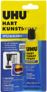 UHU colle spéciale HART KUNSTSTOFF, tube de 30 g