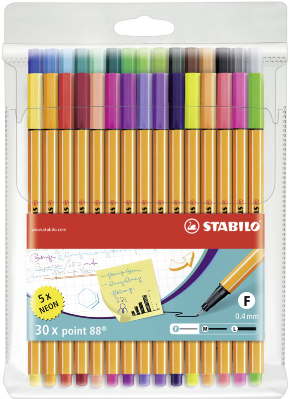 STABILO - Feutres à pointe fine point 88 Snooze One Etui de 24