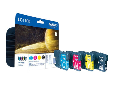Brother : Cartouche encre LC-1100 VALUE pack (B C M Y)