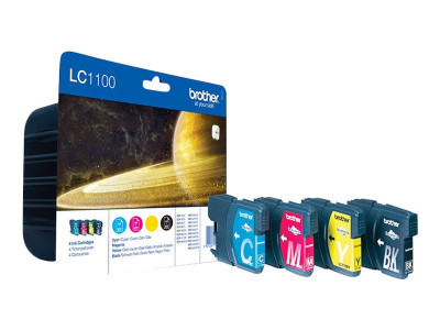 Brother : Cartouche encre LC-1100 VALUE pack (B C M Y)