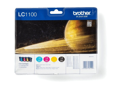 Brother : Cartouche encre LC-1100 VALUE pack (B C M Y)