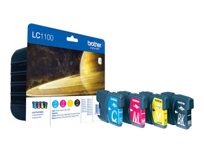 Brother : Cartouche encre LC-1100 VALUE pack (B C M Y)