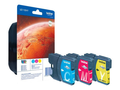 Brother : Cartouche encre LC1100 XL 3 couleurS
