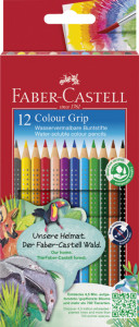 FABER-CASTELL Crayons de couleur Colour GRIP, étui de 12