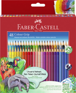 FABER-CASTELL Crayons de couleur Colour GRIP, étui de 12