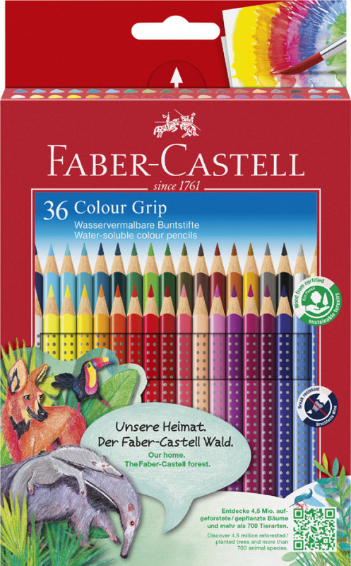 Crayon de couleur Colour Grip étui de 12 pièces
