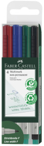 FABER-CASTELL Marqueur NonPermanent MULTIMARK S, étui de 4