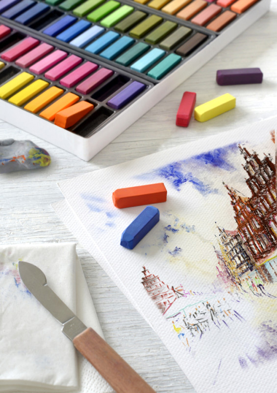 FABER-CASTELL Craies pastel soft CREATIVE STUDIO, étui de 48