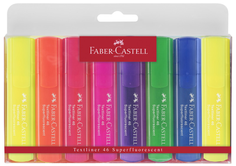 Surligneurs Faber Castell Textliner 1546 pastel étui de 4 pièces 