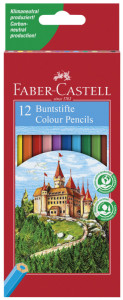 FABER-CASTELL Crayons de couleur hexagonaux CASTLE, étui en