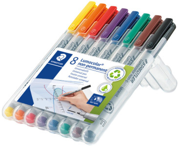 STAEDTLER marqueur non-permanent 316F Lumocolor, étui de 4