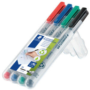 STAEDTLER Marqueur non-permanent 315M Lumocolor,  étui de 4