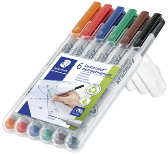 STAEDTLER Marqueur non-permanent 311S Lumocolor, étui de 4