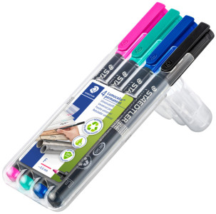 STAEDTLER Lumocolor Marqueur permanent 318F, étui de 6