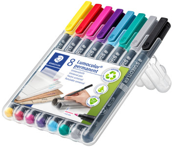 STAEDTLER Lumocolor Marqueur permanent 318F, étui de 6