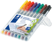 STAEDTLER Marqueur non-permanent 316F Lumocolor, étui de 8