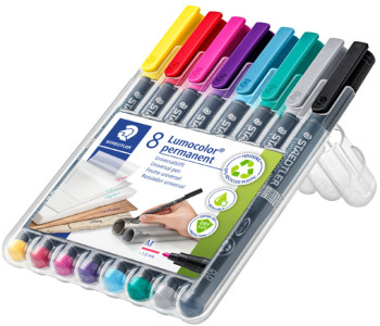 STAEDTLER Lumocolor marqueur permanent 317M, étui de 8