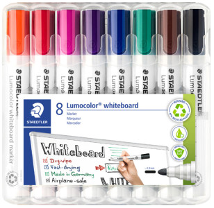 STAEDTLER  Marqueur pour tableau blanc lumocolor 351, étui