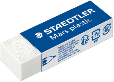 STAEDTLER Gomme en plastique Mars plastic, blanc