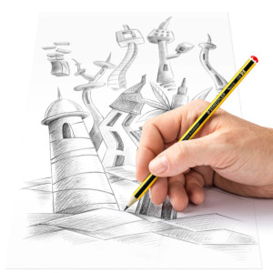 STAEDTLER Crayon Noris, hexagonal, pot de fleurs de 144