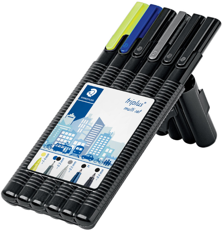 Feutre fin 334 STAEDTLER® triplus®, 24 + 6 gratuits