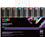 POSCA Marqueur à pigment PC-8K, étui de 8, assorti