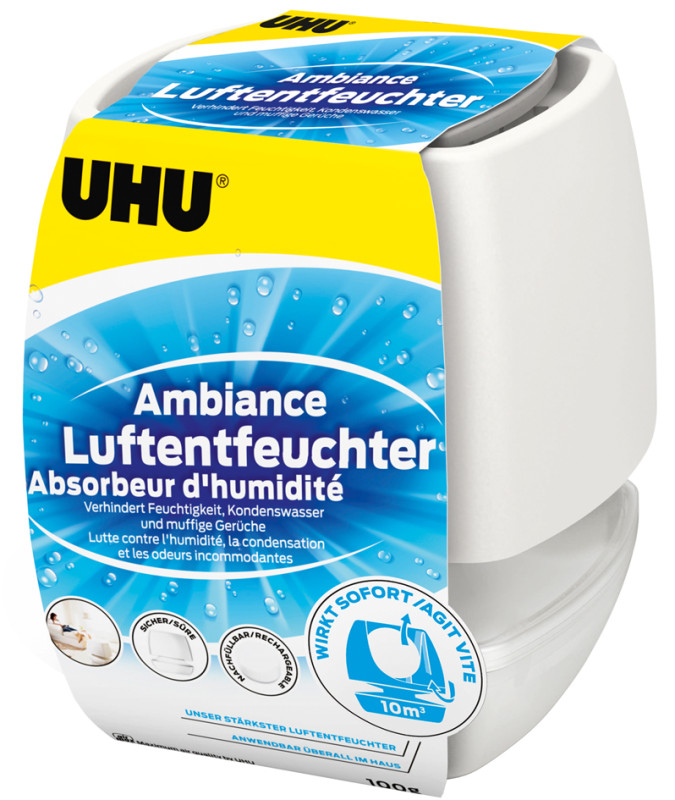 UHU Recharge NEUTRE pour absorbeur d'humidité, 2 x 450 g