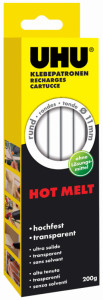 UHU Recharge pour collage à chaud Hot Melt, 200 g,transpa-