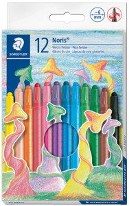 STAEDTLER Bâton de cire Noris Club, étui plastique souple de