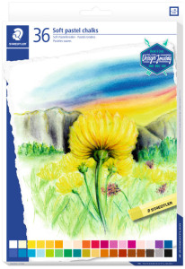 STAEDTLER craies pastels tendres karat, étui en carton de 12