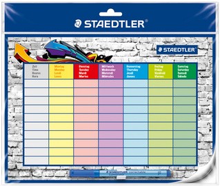 STAEDTLER Kit emploi du temps Lumocolor corrigible,format A4