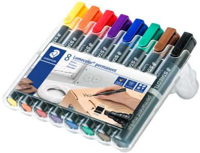 STAEDTLER Lumocolor Marqueur permanent 350, étui de 8