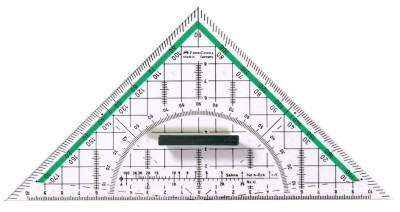 FABER-CASTELL équerre rapporteur BK 1 petite, avec poignée