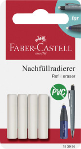 FABER-CASTELL Combination gomme-taille-crayons, rouge / bleu