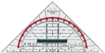 FABER-CASTELL équerre rapporteur BK 1 grande, avec poignée