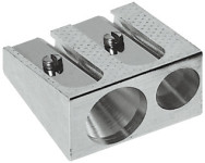 FABER-CASTELL double taille crayon en Metall, argent FABER-CASTELL double taille crayon en Metall, argent