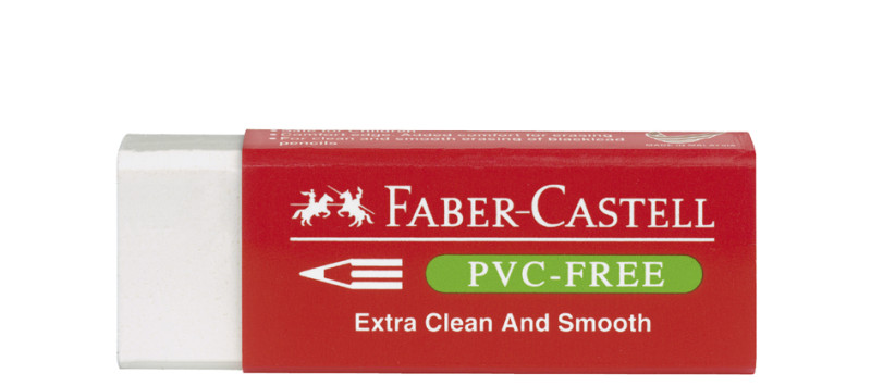Gomme faber castell dust free en plastique vert